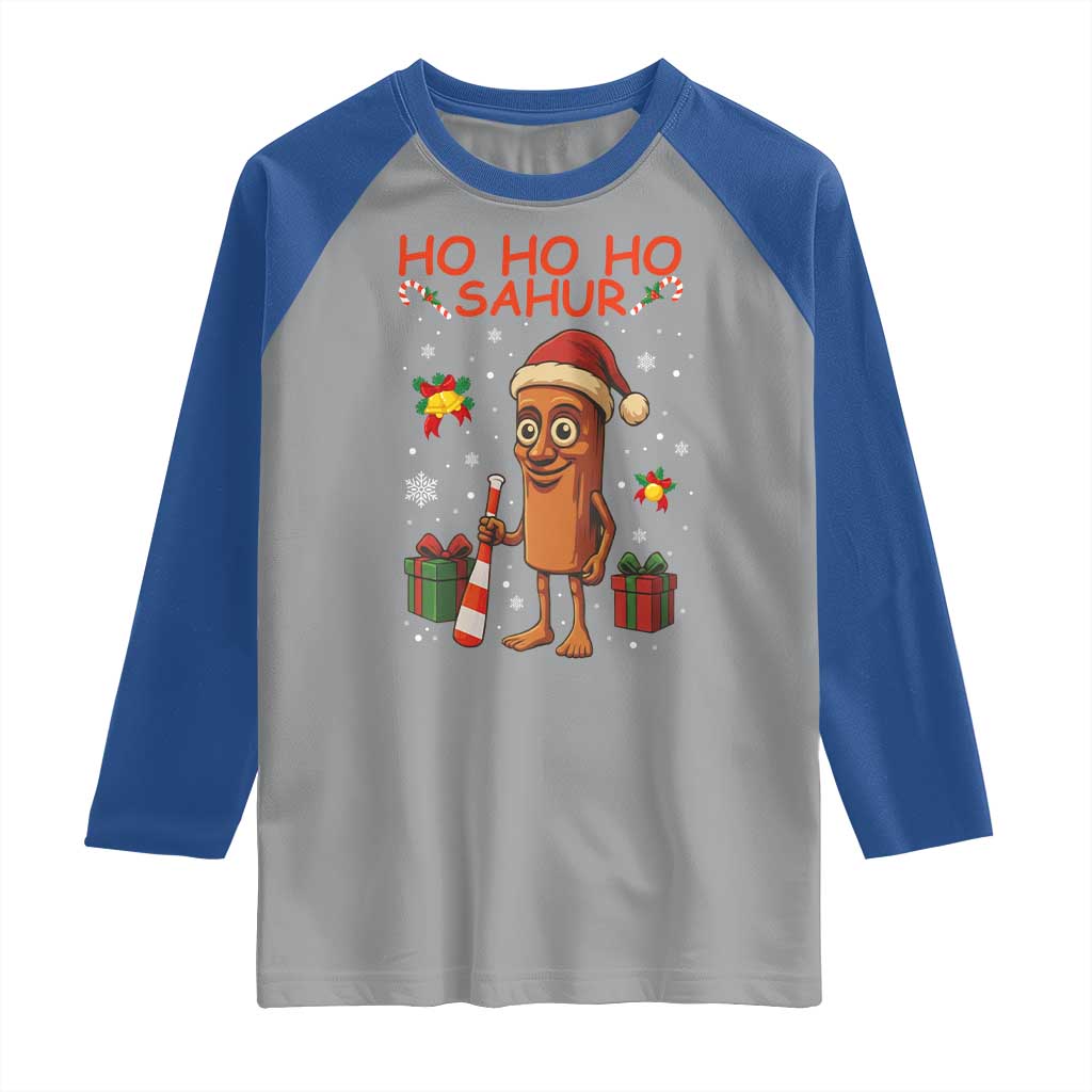 Ho Ho Ho Sahur Italian Brainrot Meme Raglan Shirt Funny Gen Z Alpha Christmas Gift - Wonder Print Shop
