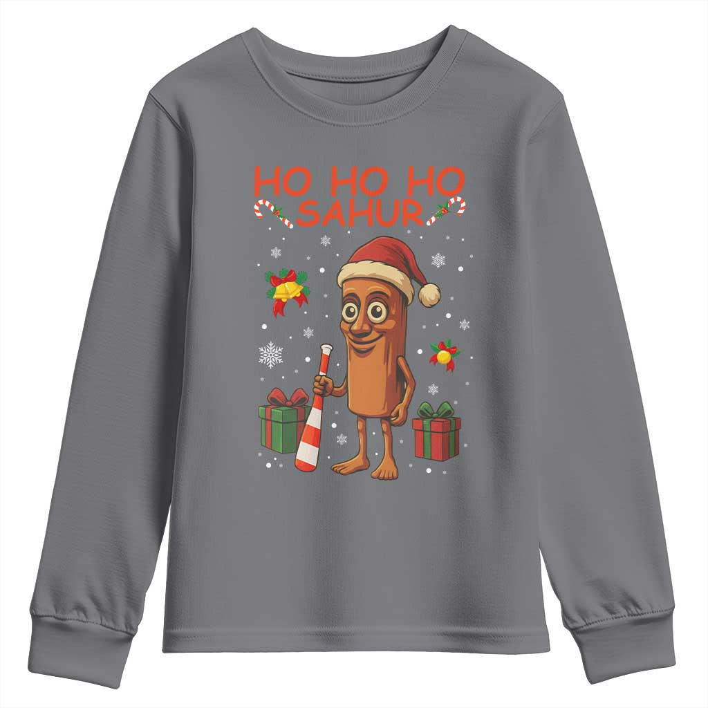 Ho Ho Ho Sahur Italian Brainrot Meme Youth Sweatshirt Funny Gen Z Alpha Christmas Gift - Wonder Print Shop