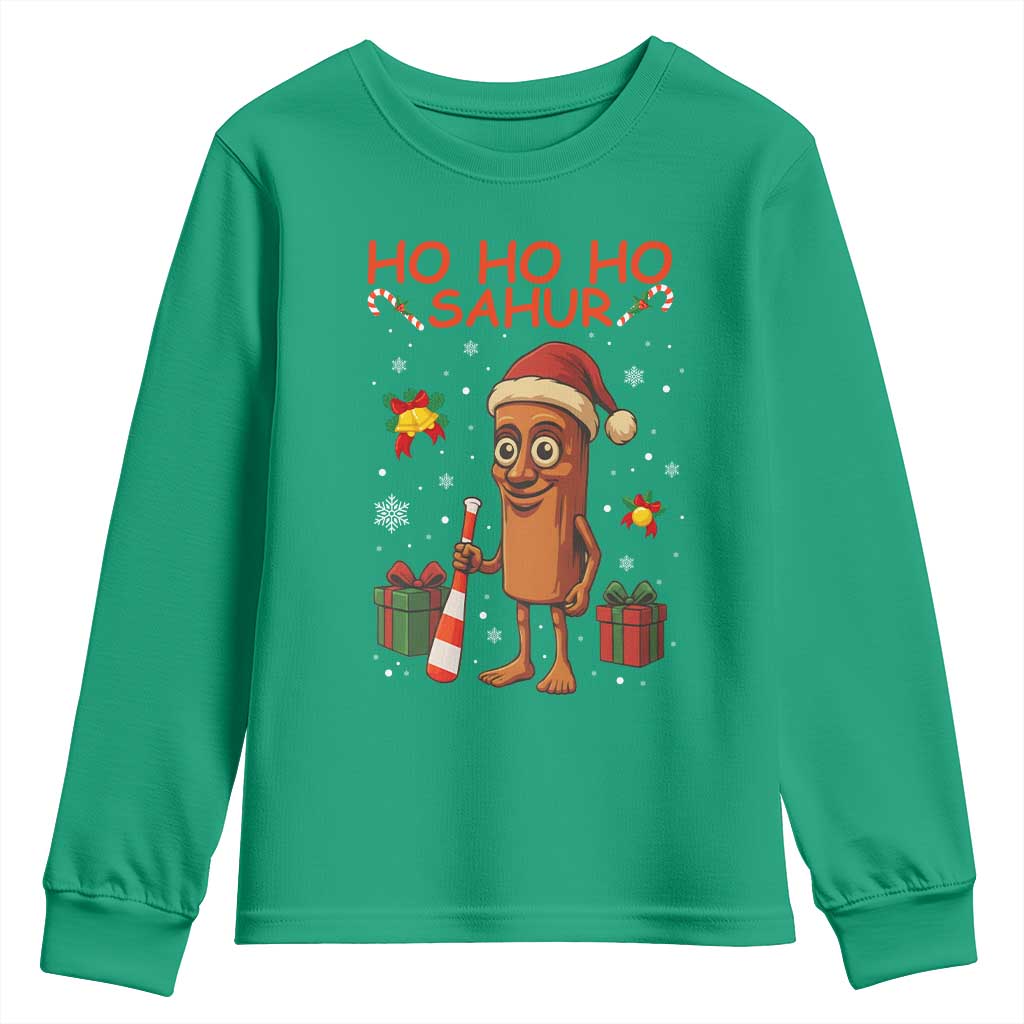 Ho Ho Ho Sahur Italian Brainrot Meme Youth Sweatshirt Funny Gen Z Alpha Christmas Gift - Wonder Print Shop