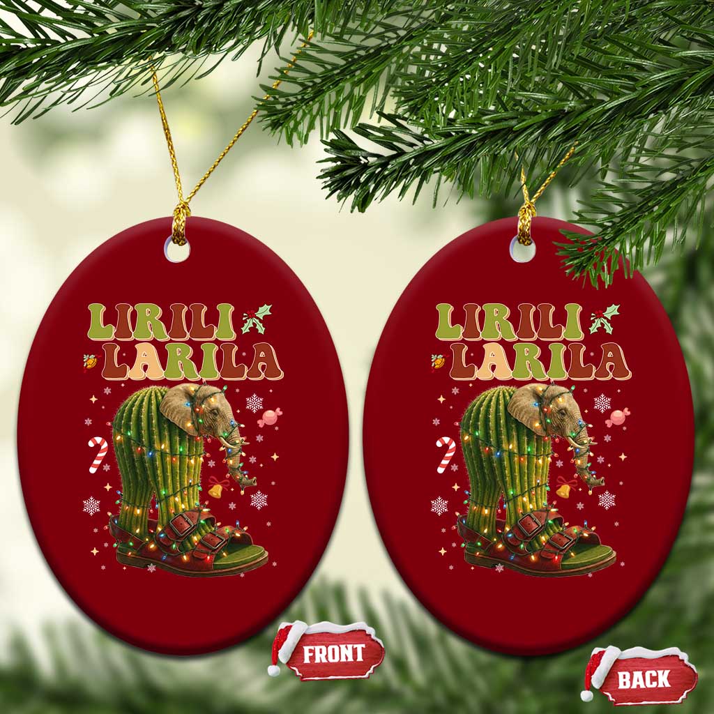 Funny Lirili Larila Italian Brainrot Meme Ceramic Ornament Christmas Gift - Wonder Print Shop