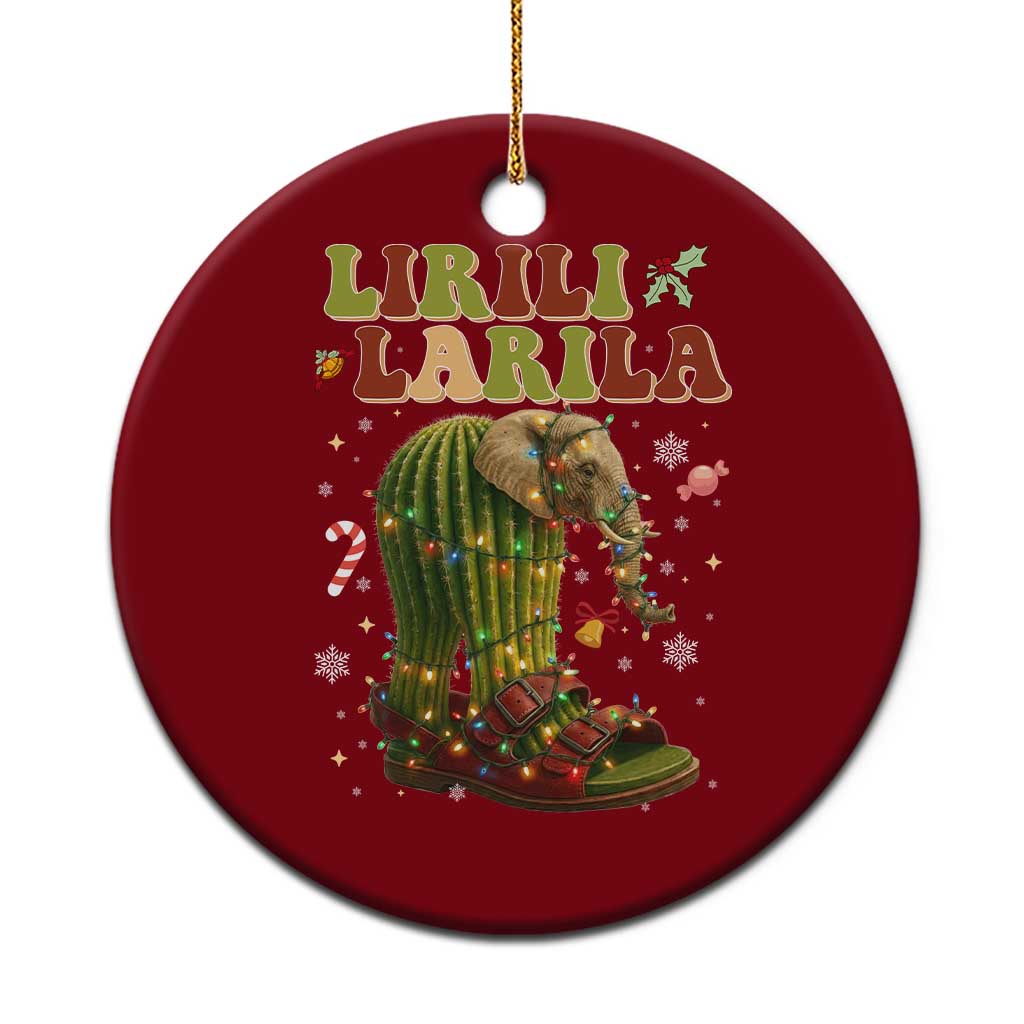 Funny Lirili Larila Italian Brainrot Meme Ceramic Ornament Christmas Gift - Wonder Print Shop