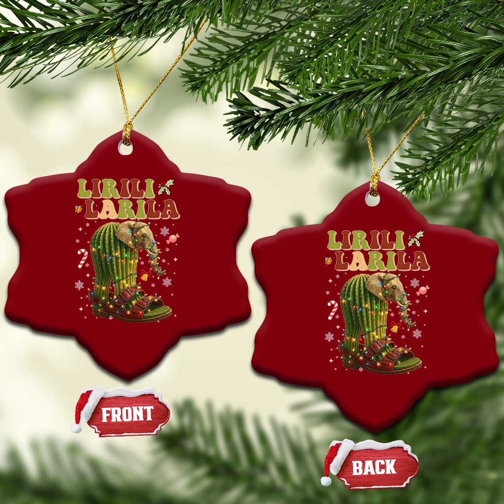 Funny Lirili Larila Italian Brainrot Meme Ceramic Ornament Christmas Gift - Wonder Print Shop