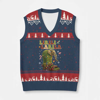 Funny Lirili Larila Italian Brainrot Meme V-Neck Knit Sweater Vest Christmas Gift - Wonder Print Shop