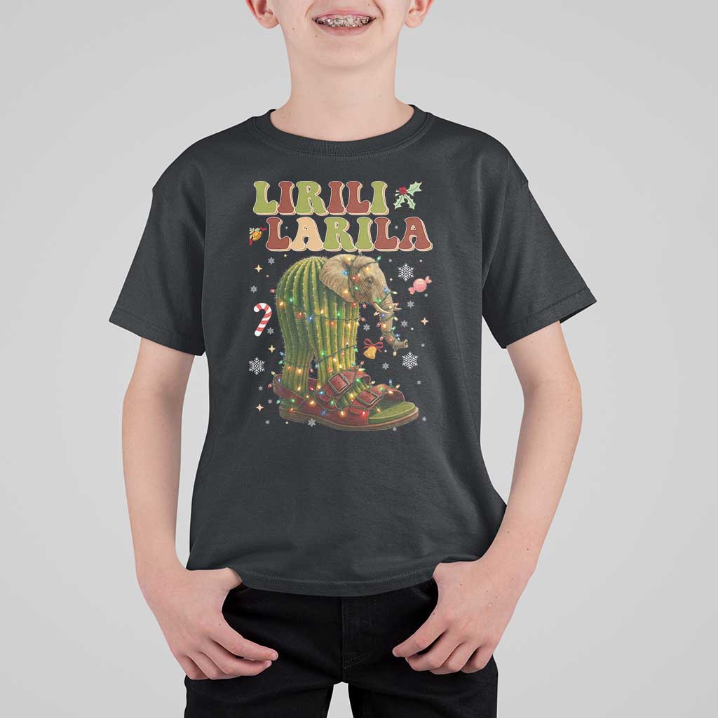 Funny Lirili Larila Italian Brainrot Meme T Shirt For Kid Christmas Gift - Wonder Print Shop