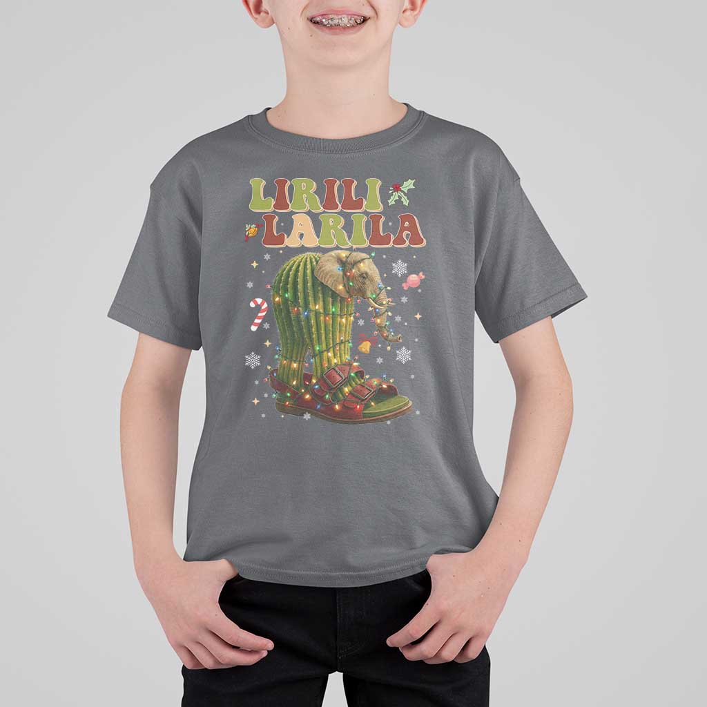Funny Lirili Larila Italian Brainrot Meme T Shirt For Kid Christmas Gift - Wonder Print Shop