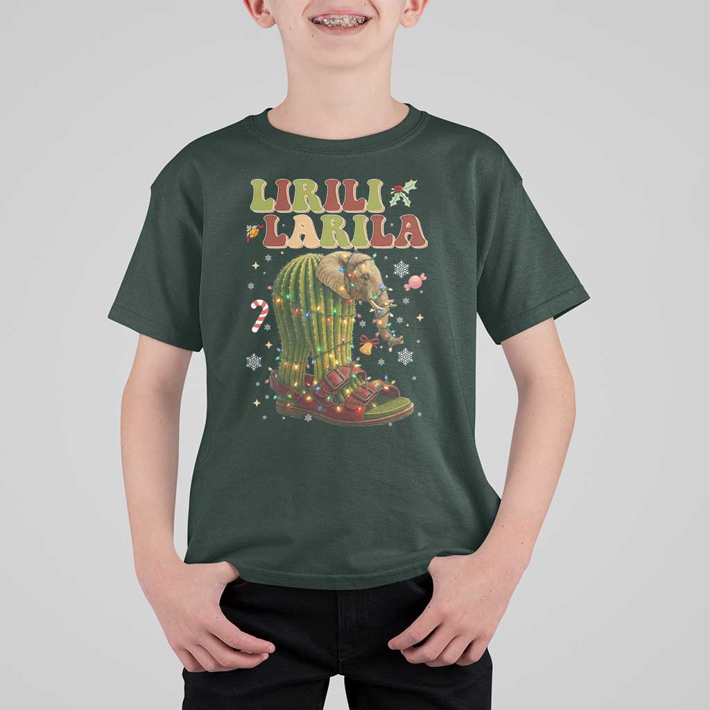 Funny Lirili Larila Italian Brainrot Meme T Shirt For Kid Christmas Gift - Wonder Print Shop