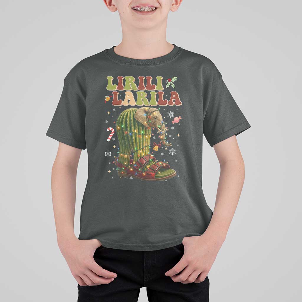 Funny Lirili Larila Italian Brainrot Meme T Shirt For Kid Christmas Gift - Wonder Print Shop