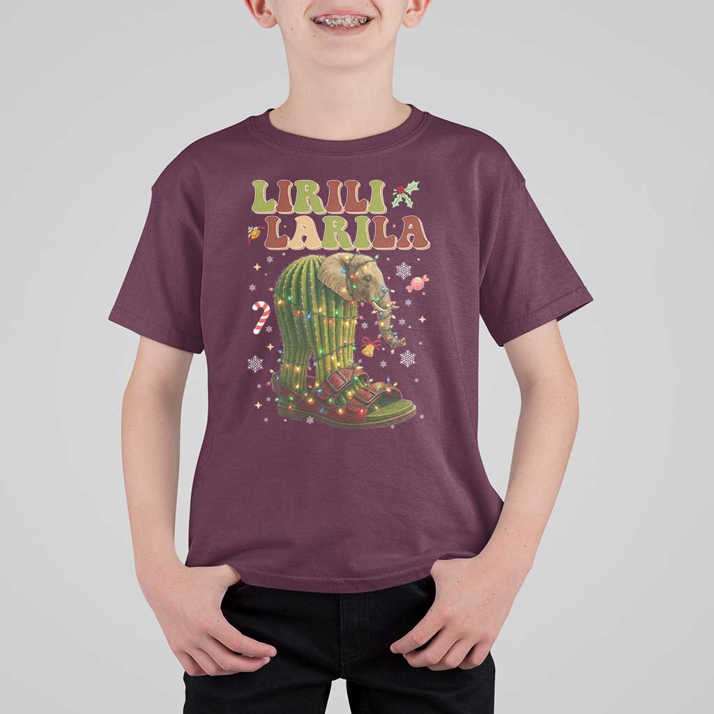Funny Lirili Larila Italian Brainrot Meme T Shirt For Kid Christmas Gift - Wonder Print Shop