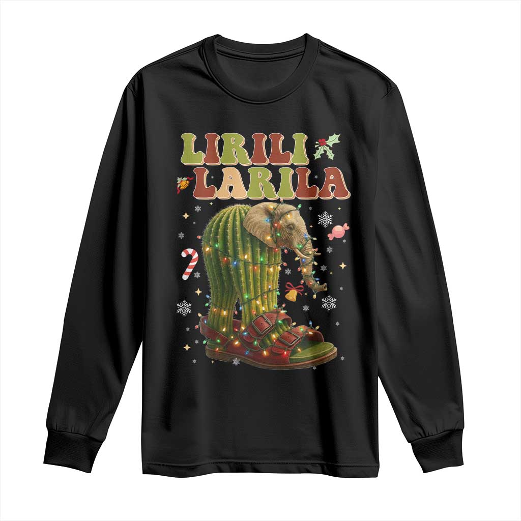 Funny Lirili Larila Italian Brainrot Meme Long Sleeve Shirt Christmas Gift - Wonder Print Shop
