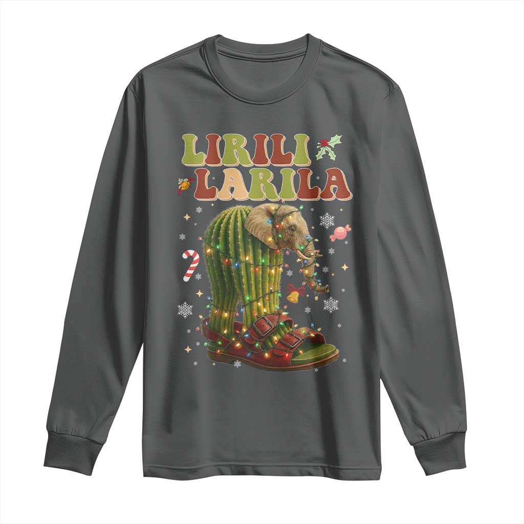 Funny Lirili Larila Italian Brainrot Meme Long Sleeve Shirt Christmas Gift - Wonder Print Shop