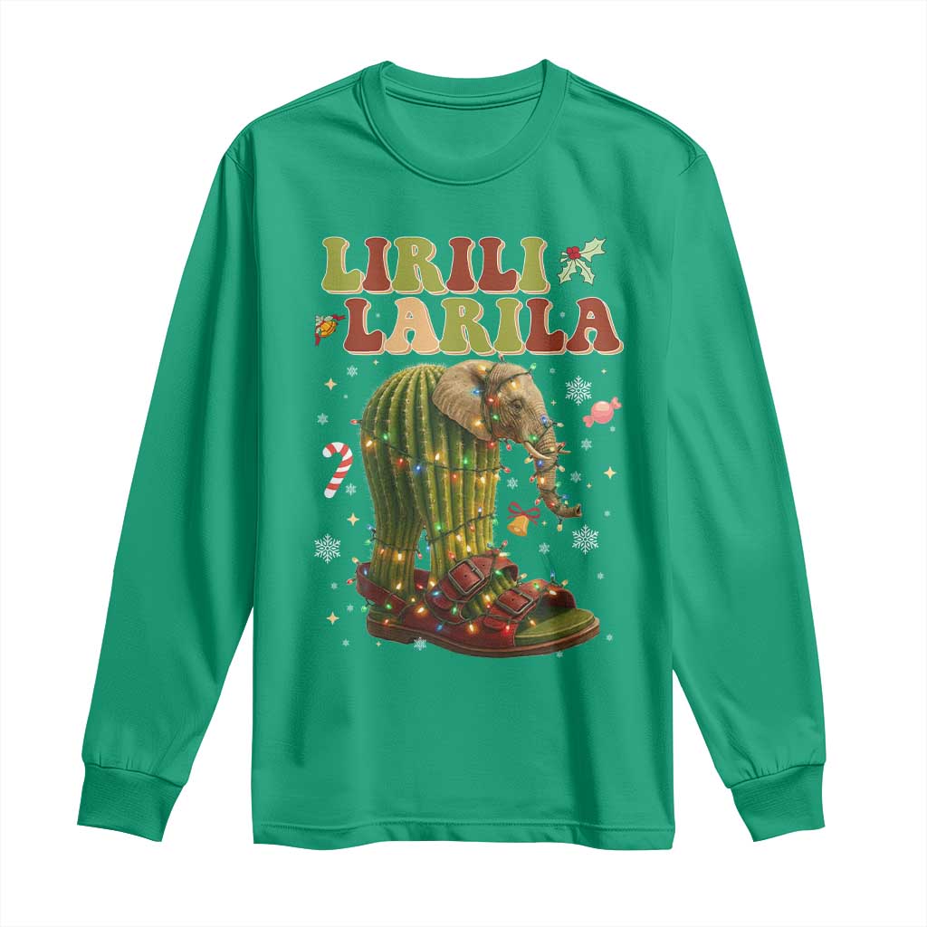Funny Lirili Larila Italian Brainrot Meme Long Sleeve Shirt Christmas Gift - Wonder Print Shop