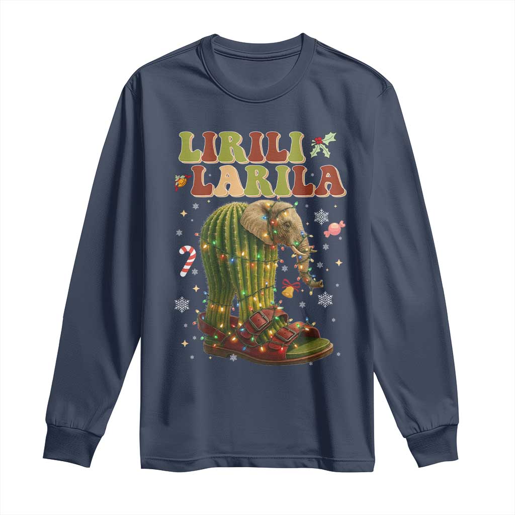 Funny Lirili Larila Italian Brainrot Meme Long Sleeve Shirt Christmas Gift - Wonder Print Shop