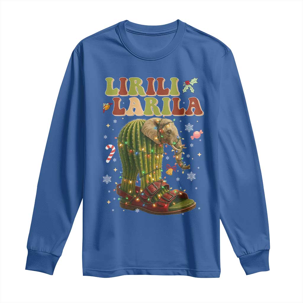 Funny Lirili Larila Italian Brainrot Meme Long Sleeve Shirt Christmas Gift - Wonder Print Shop