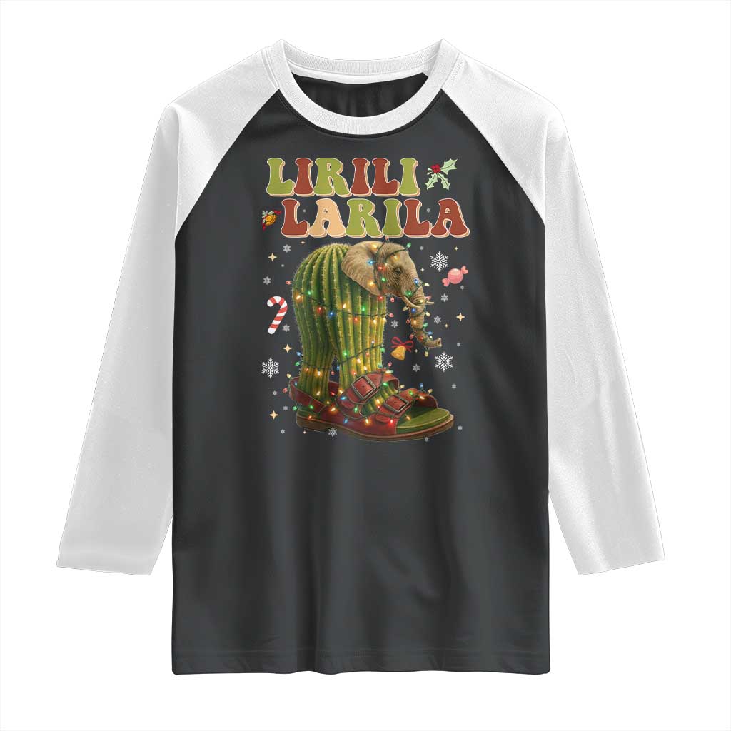 Funny Lirili Larila Italian Brainrot Meme Raglan Shirt Christmas Gift - Wonder Print Shop