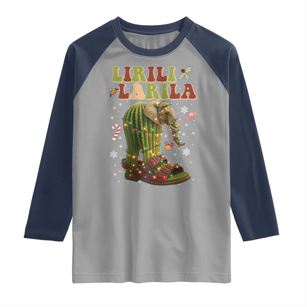Funny Lirili Larila Italian Brainrot Meme Raglan Shirt Christmas Gift - Wonder Print Shop