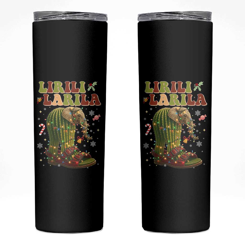 Funny Lirili Larila Italian Brainrot Meme Skinny Tumbler Christmas Gift - Wonder Print Shop
