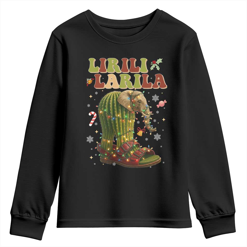 Funny Lirili Larila Italian Brainrot Meme Youth Sweatshirt Christmas Gift - Wonder Print Shop