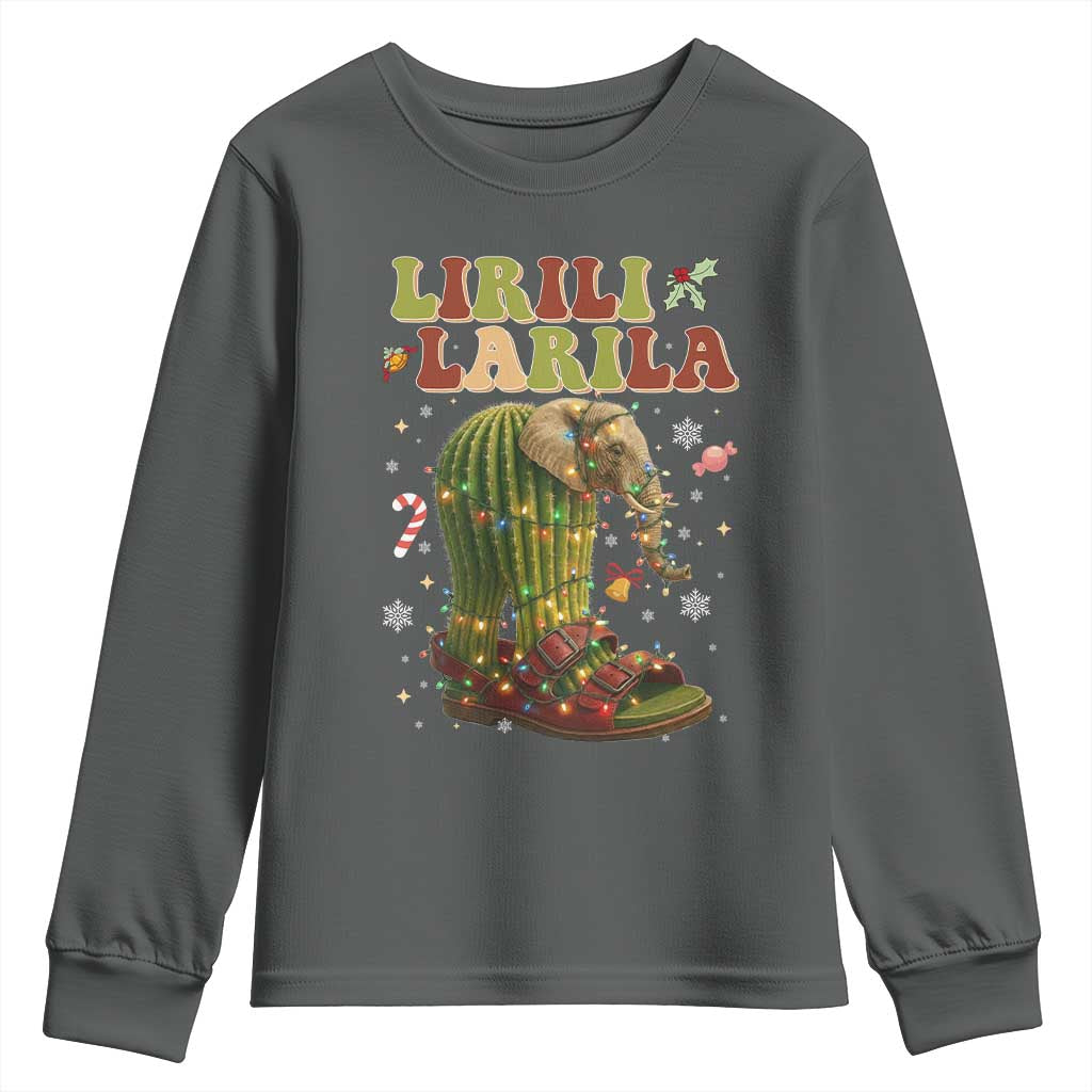 Funny Lirili Larila Italian Brainrot Meme Youth Sweatshirt Christmas Gift - Wonder Print Shop