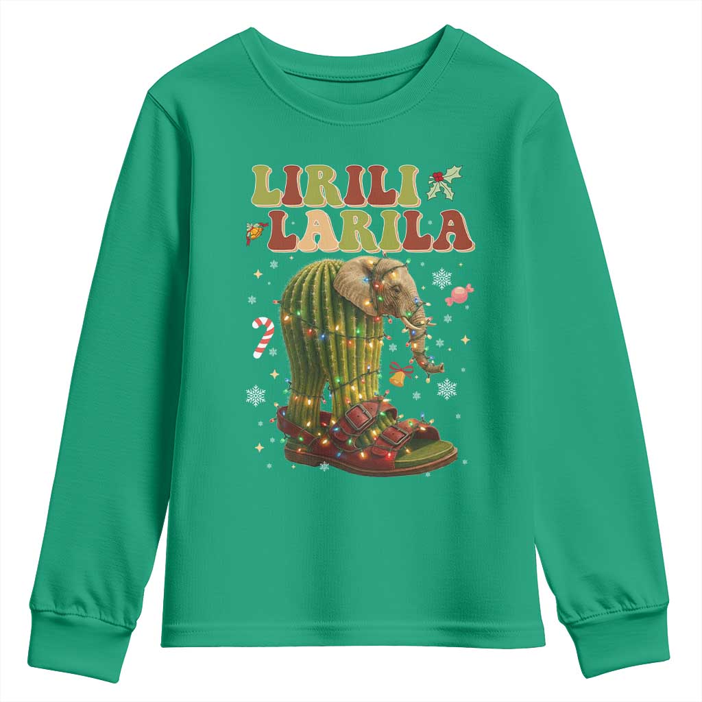 Funny Lirili Larila Italian Brainrot Meme Youth Sweatshirt Christmas Gift - Wonder Print Shop