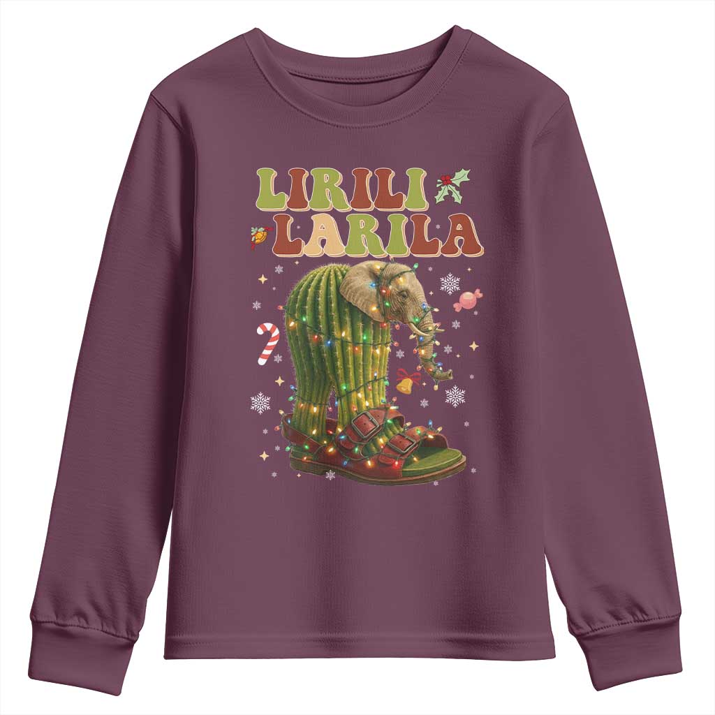 Funny Lirili Larila Italian Brainrot Meme Youth Sweatshirt Christmas Gift - Wonder Print Shop