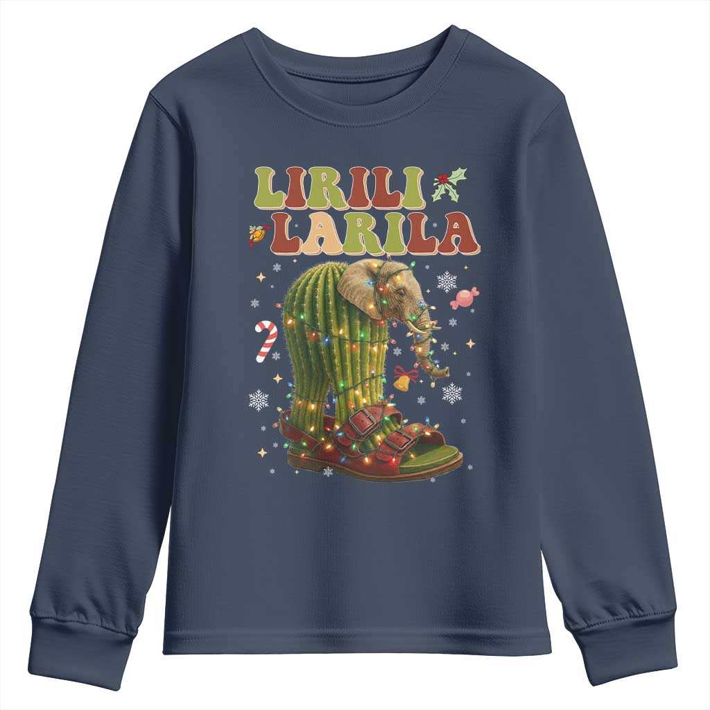 Funny Lirili Larila Italian Brainrot Meme Youth Sweatshirt Christmas Gift - Wonder Print Shop