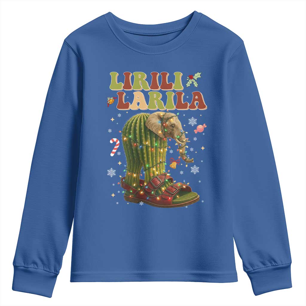 Funny Lirili Larila Italian Brainrot Meme Youth Sweatshirt Christmas Gift - Wonder Print Shop