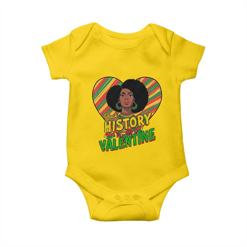 Black History Is My Valentine Baby Onesie Gift For Black Women - Wonder Print Shop