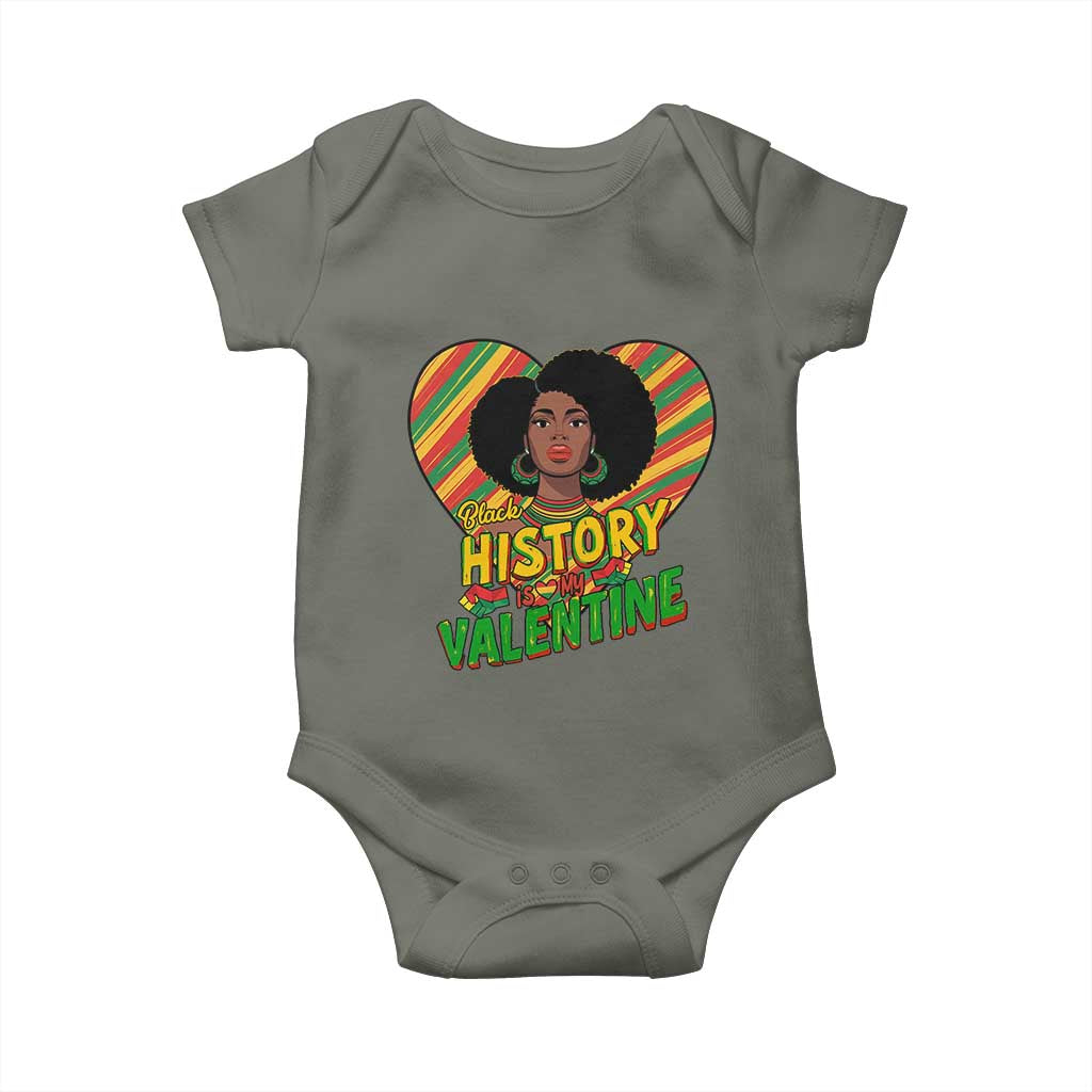 Black History Is My Valentine Baby Onesie Gift For Black Women - Wonder Print Shop