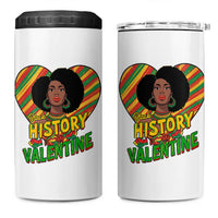 Black History Is My Valentine 4 in 1 Can Cooler Tumbler Gift For Black Women - Wonder Print Shop