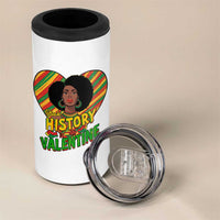 Black History Is My Valentine 4 in 1 Can Cooler Tumbler Gift For Black Women - Wonder Print Shop