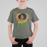 Black History Is My Valentine T Shirt For Kid Gift For Black Women - Wonder Print Shop