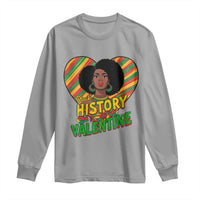 Black History Is My Valentine Long Sleeve Shirt Gift For Black Women - Wonder Print Shop
