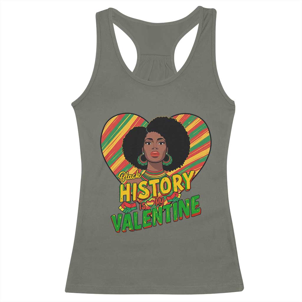 Black History Is My Valentine Racerback Tank Top Gift For Black Women - Wonder Print Shop