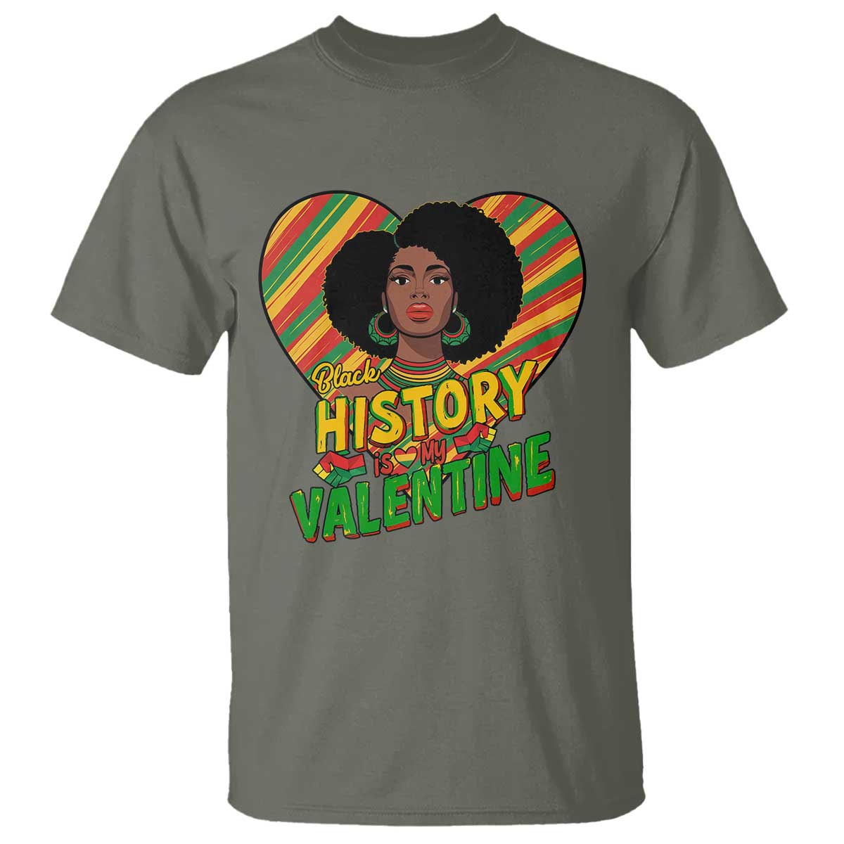 Black History Is My Valentine T Shirt Gift For Black Women - Wonder Print Shop