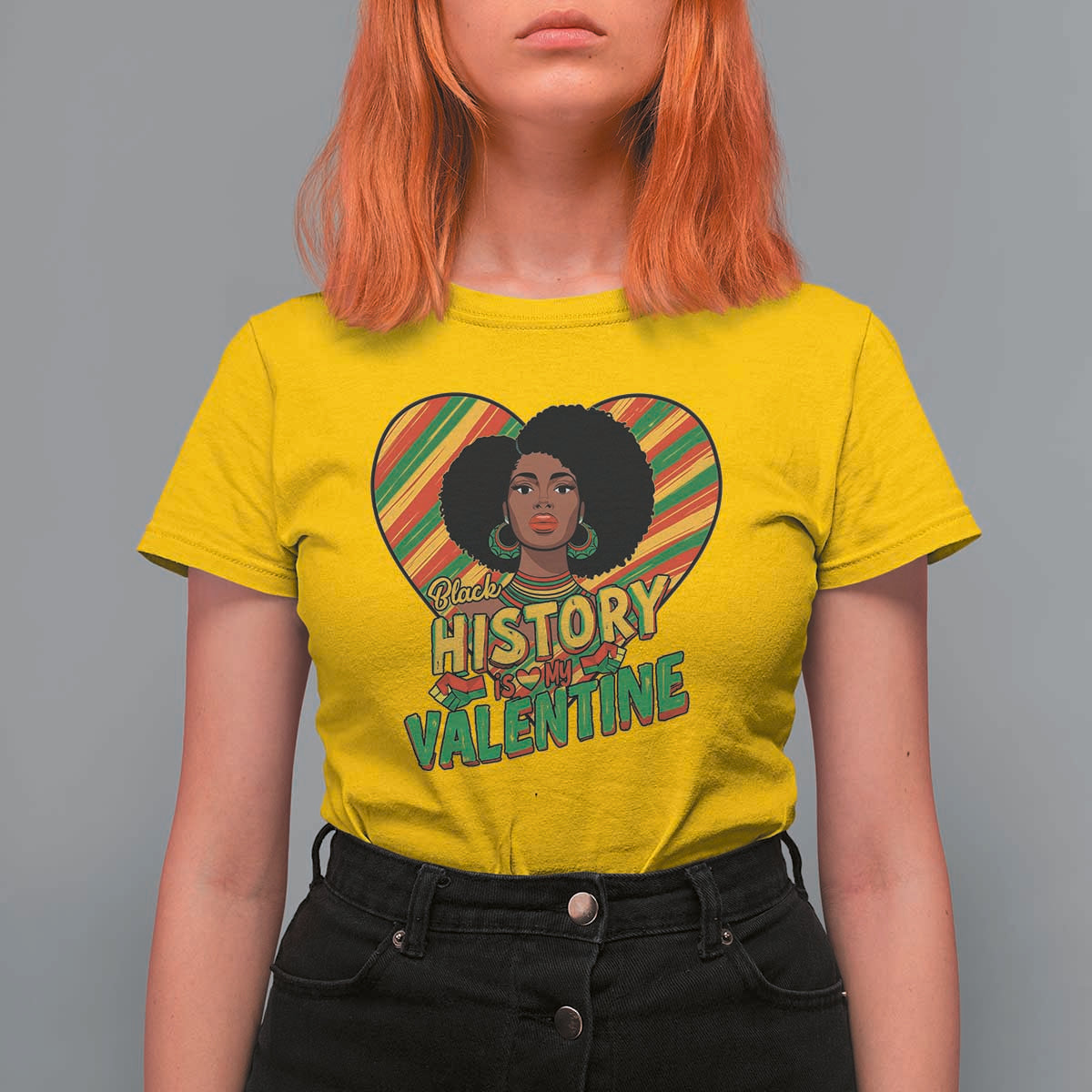 Black History Is My Valentine T Shirt For Women Gift For Black Women - Wonder Print Shop