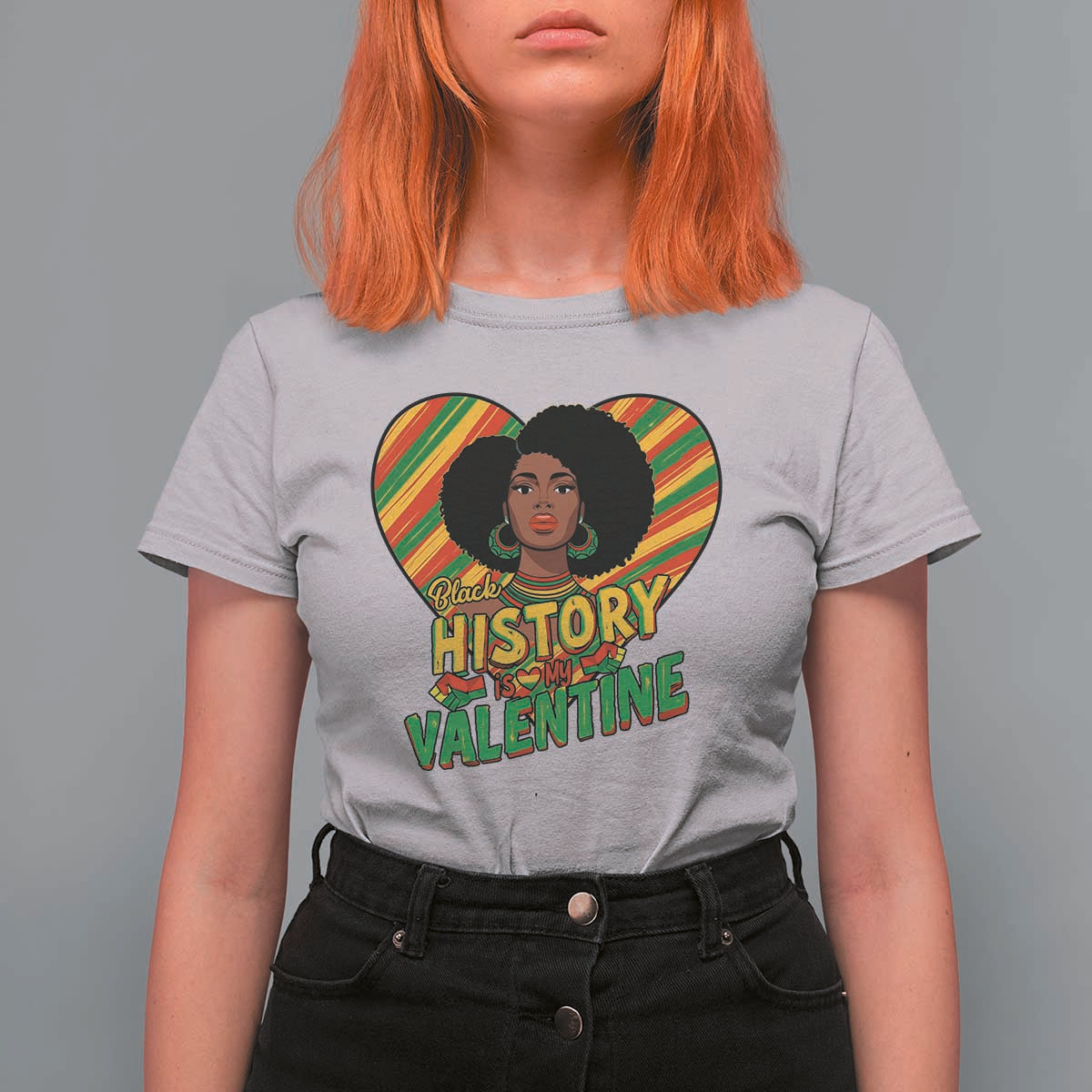 Black History Is My Valentine T Shirt For Women Gift For Black Women - Wonder Print Shop