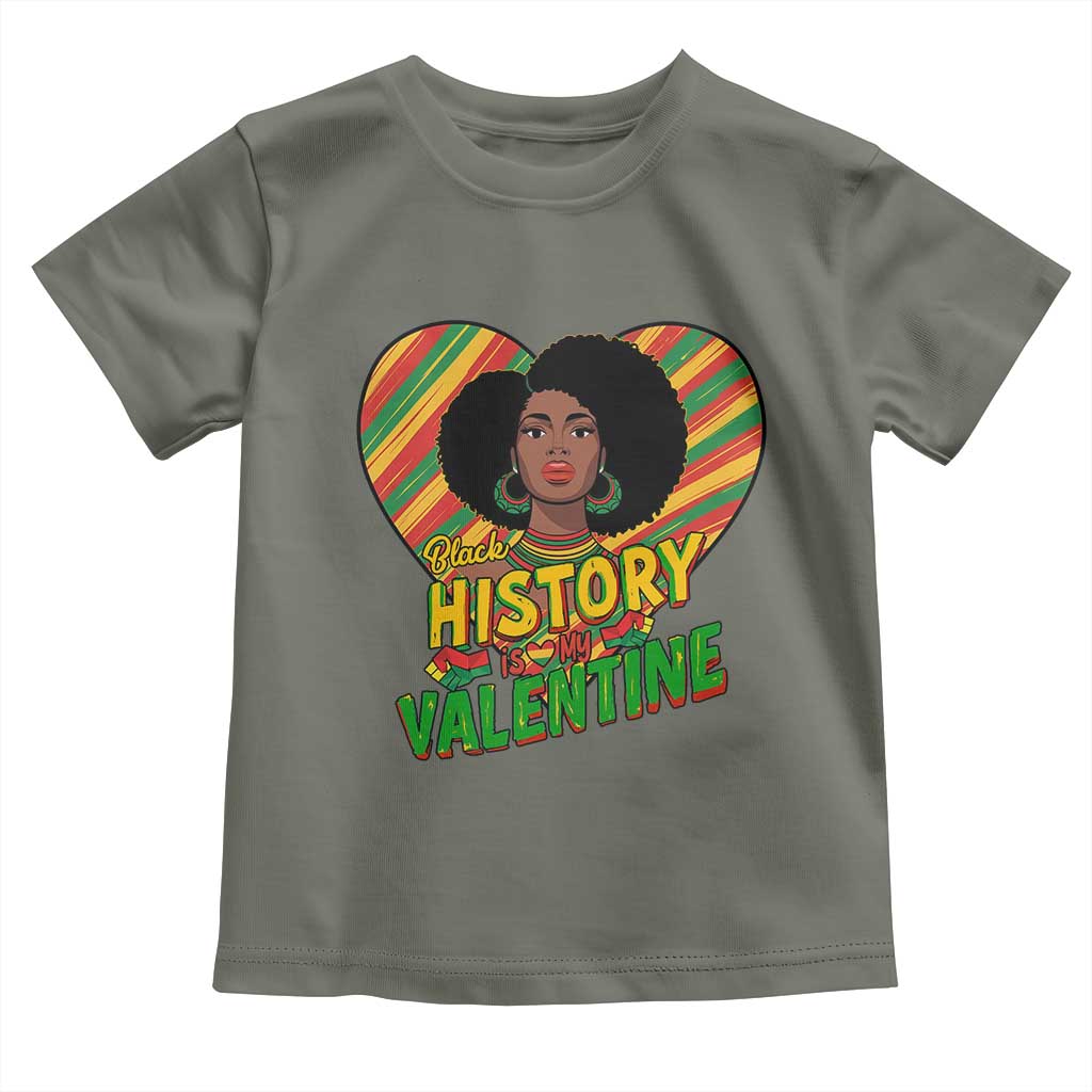 Black History Is My Valentine Toddler T Shirt Gift For Black Women - Wonder Print Shop