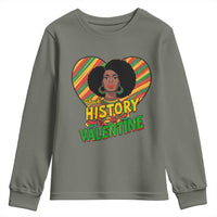 Black History Is My Valentine Youth Sweatshirt Gift For Black Women - Wonder Print Shop