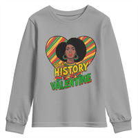 Black History Is My Valentine Youth Sweatshirt Gift For Black Women - Wonder Print Shop