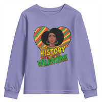 Black History Is My Valentine Youth Sweatshirt Gift For Black Women - Wonder Print Shop