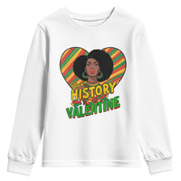 Black History Is My Valentine Youth Sweatshirt Gift For Black Women - Wonder Print Shop
