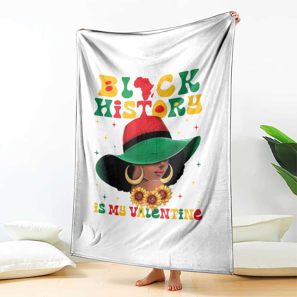 Black History Is My Valentine Throw Blanket Women Gift For February - Wonder Print Shop