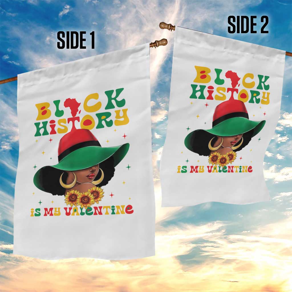 Black History Is My Valentine Garden Flag Women Gift For February - Wonder Print Shop