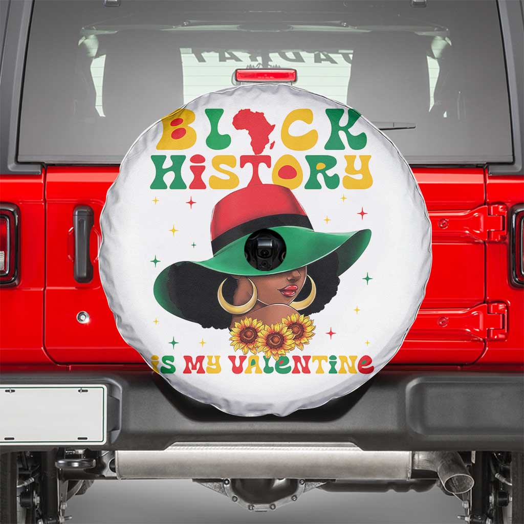 Black History Is My Valentine Spare Tire Cover Women Gift For February - Wonder Print Shop