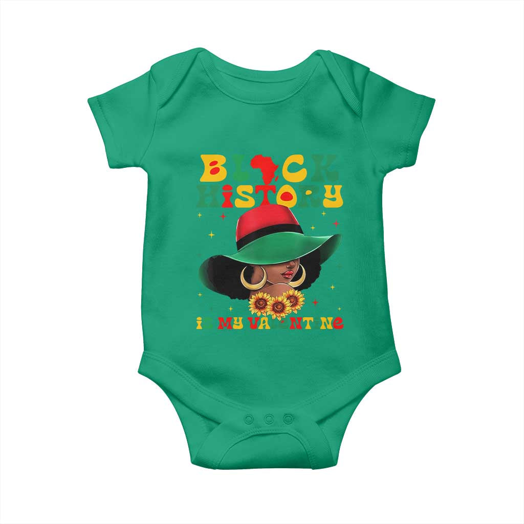 Black History Is My Valentine Baby Onesie Women Gift For February - Wonder Print Shop
