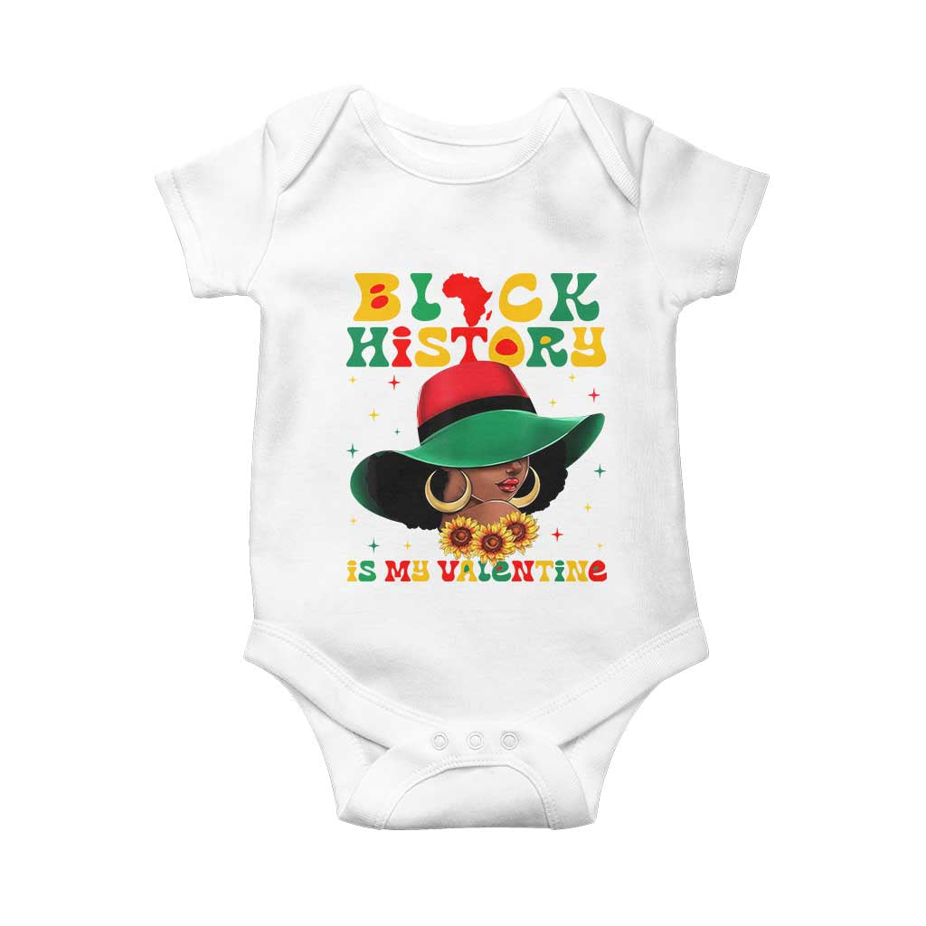 Black History Is My Valentine Baby Onesie Women Gift For February - Wonder Print Shop