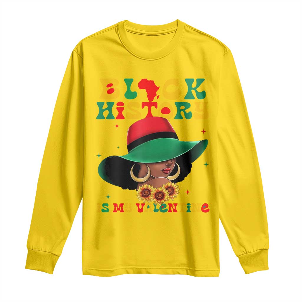 Black History Is My Valentine Long Sleeve Shirt Women Gift For February - Wonder Print Shop