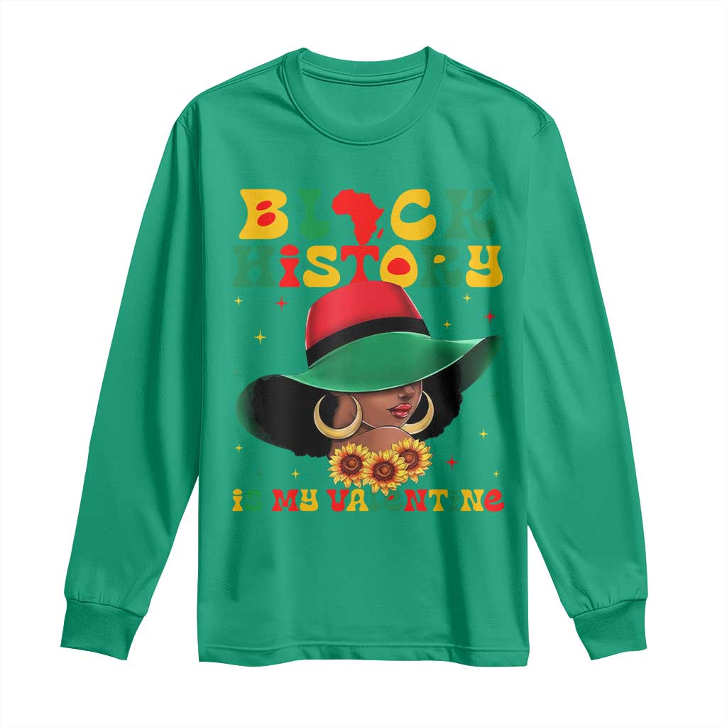 Black History Is My Valentine Long Sleeve Shirt Women Gift For February - Wonder Print Shop