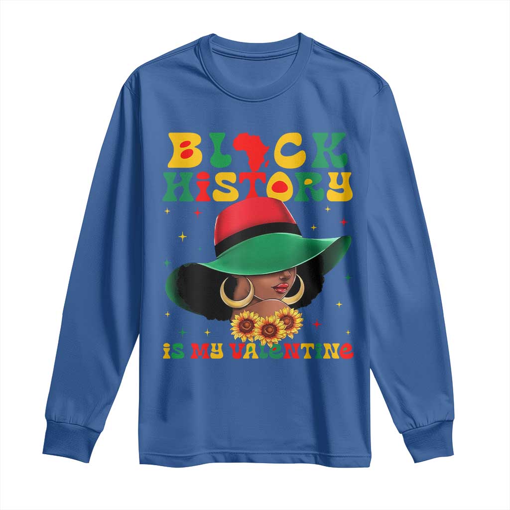 Black History Is My Valentine Long Sleeve Shirt Women Gift For February - Wonder Print Shop