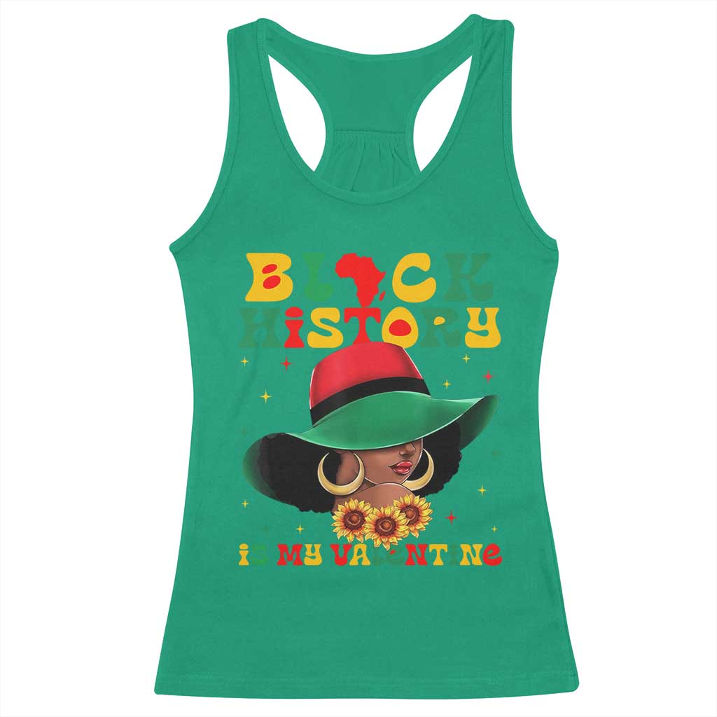 Black History Is My Valentine Racerback Tank Top Women Gift For February - Wonder Print Shop